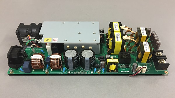 Exterior photo of 1.6 kW 48 V output telecommunication equipment power supply.