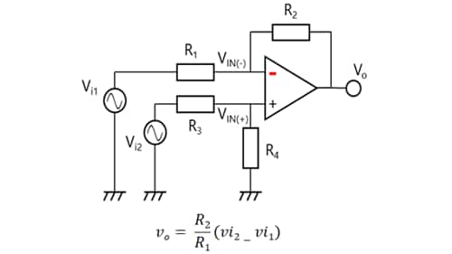 Figure 2-13 Differential amplifier (subtraction circuit)