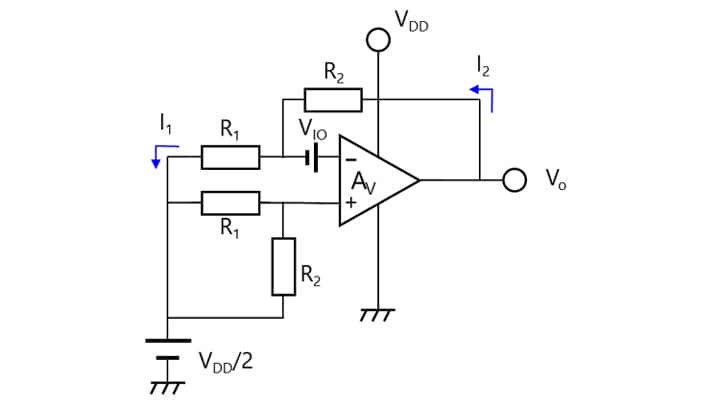 Figure 3-3 Test circuit for the input offset voltage
