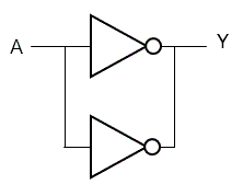 Example of a parallel connection to increase drive capability (Only gates in the same package may be paralleled.)