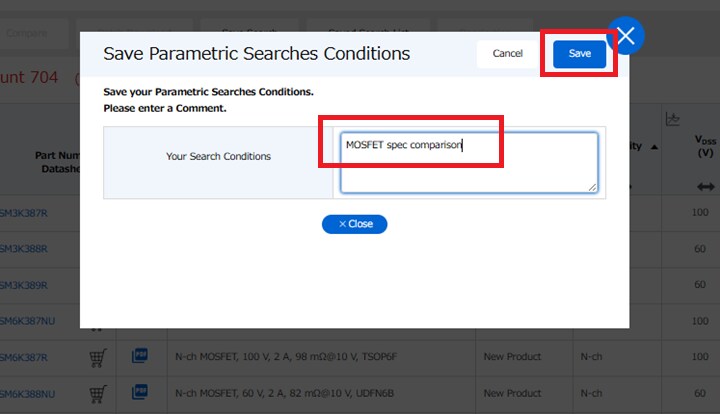 Save Parametric Search image