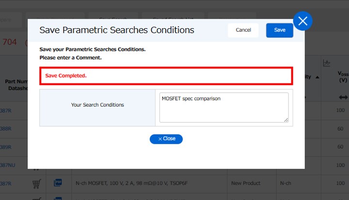 Save Parametric Search image