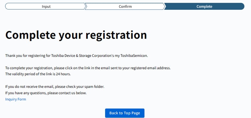This image shows the screen displayed after submitting the form and proceeding to Step 2.