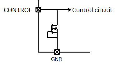 Figure 1 Pulldown circuit between the CONTROL and GND pins