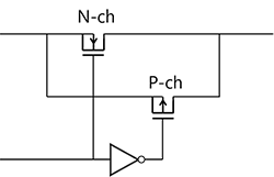Equivalent circuit for  an analog switch