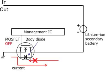 Fig. 2: Circuitry using only one MOSFET