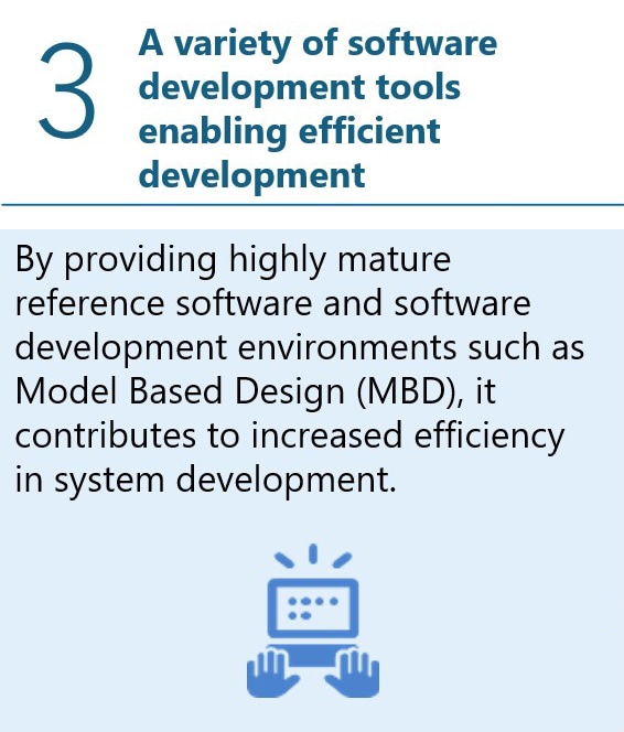A variety of software development tools enabling efficient development